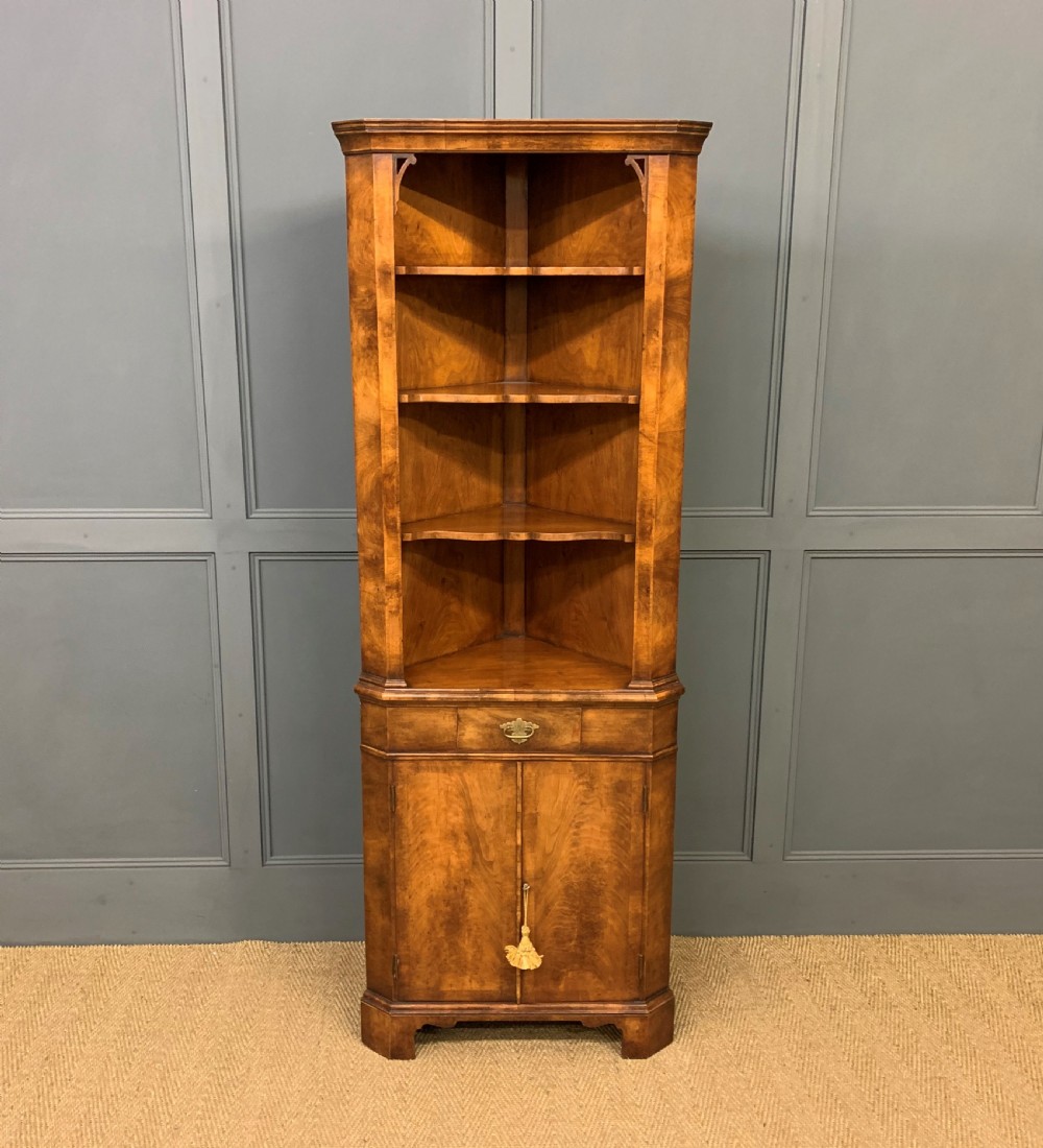 Burr Walnut Corner Cabinet View VI