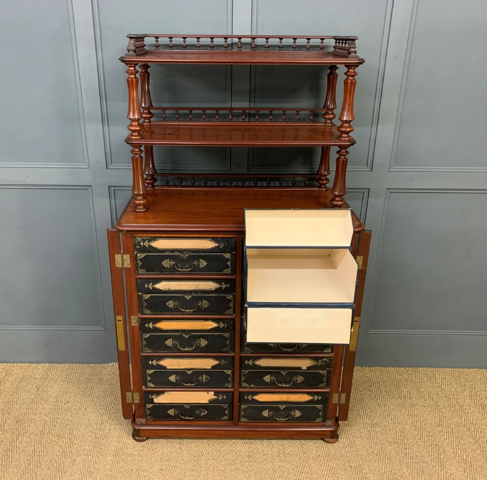 19th Century Mahogany Box Filing Cabinet View II