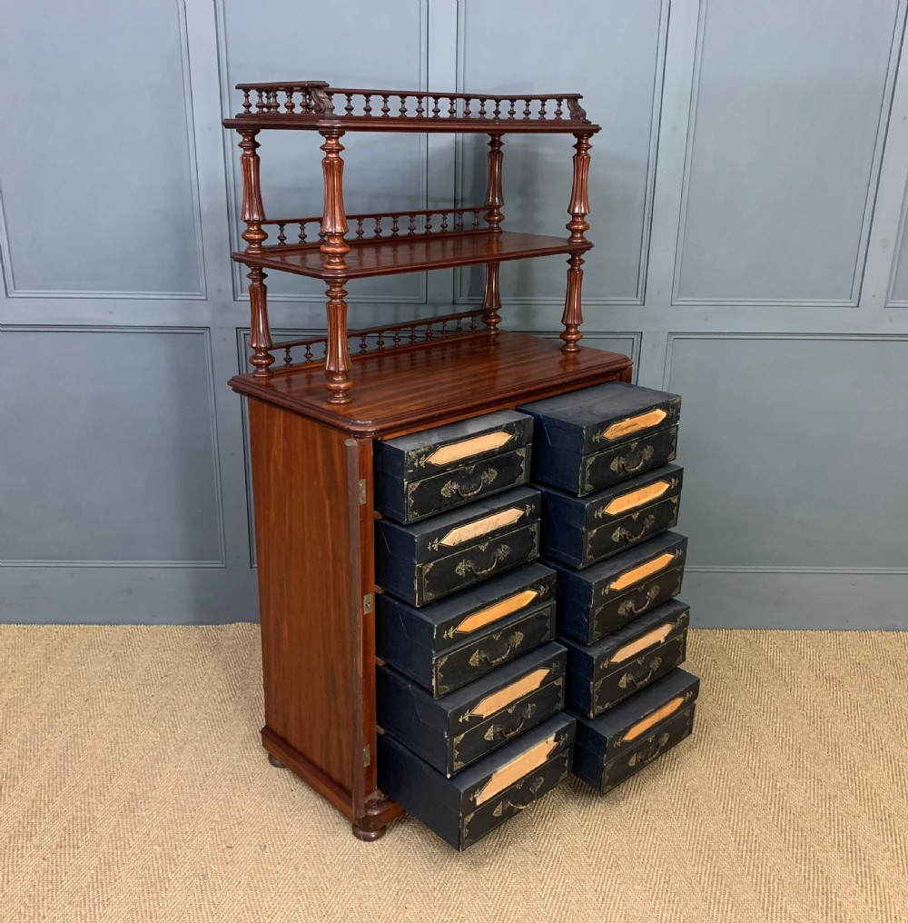 19th Century Mahogany Box Filing Cabinet View IV