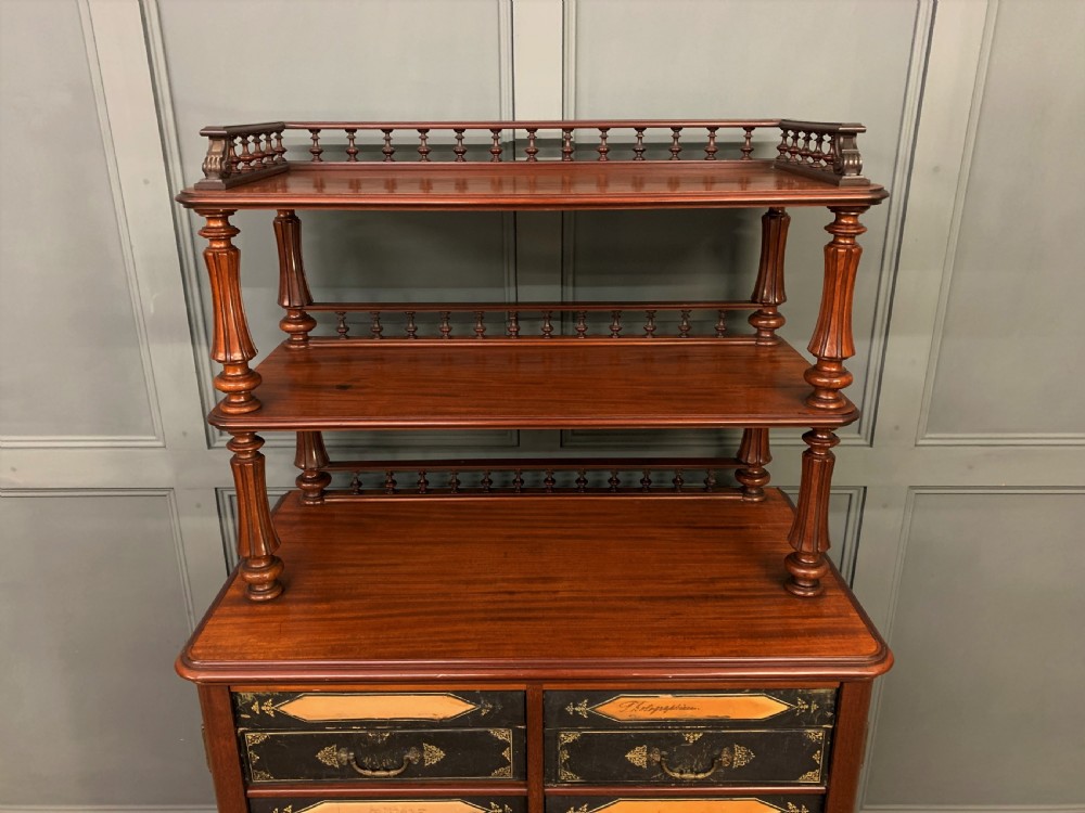 19th Century Mahogany Box Filing Cabinet View VI