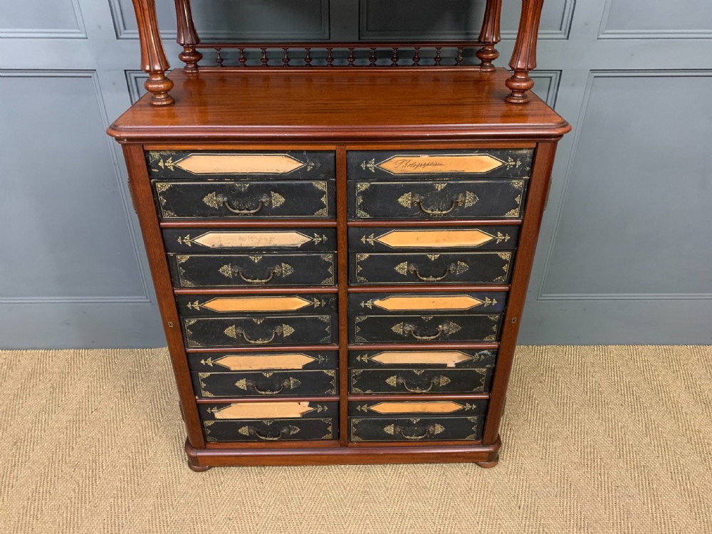 19th Century Mahogany Box Filing Cabinet View VII