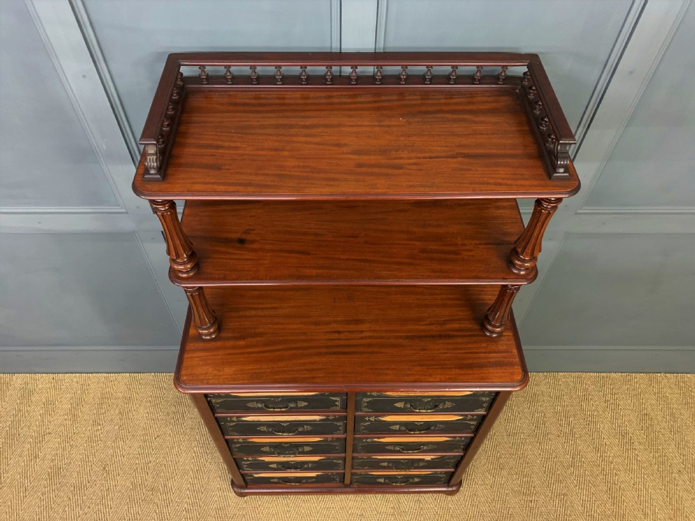 19th Century Mahogany Box Filing Cabinet View VIII