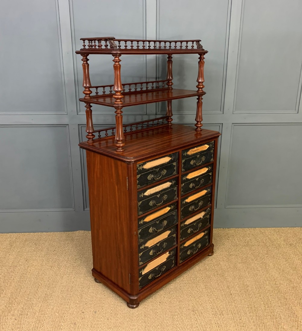 19th Century Mahogany Box Filing Cabinet View XIII