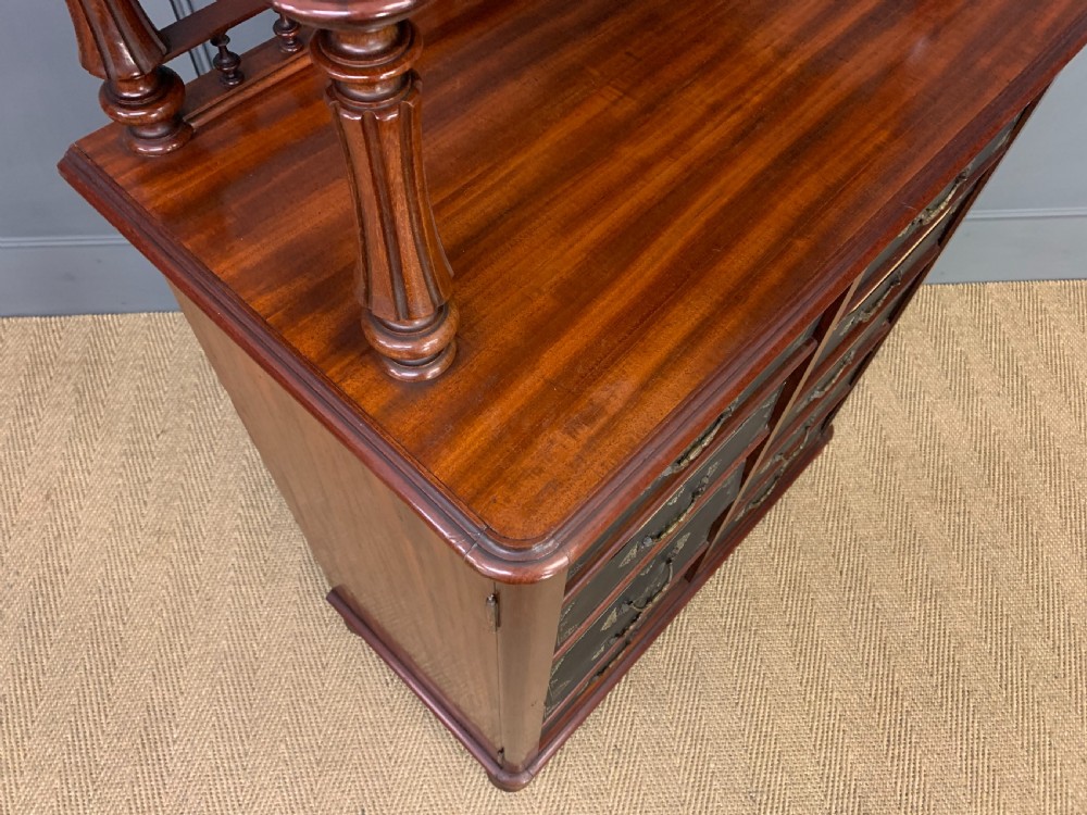 19th Century Mahogany Box Filing Cabinet View XV