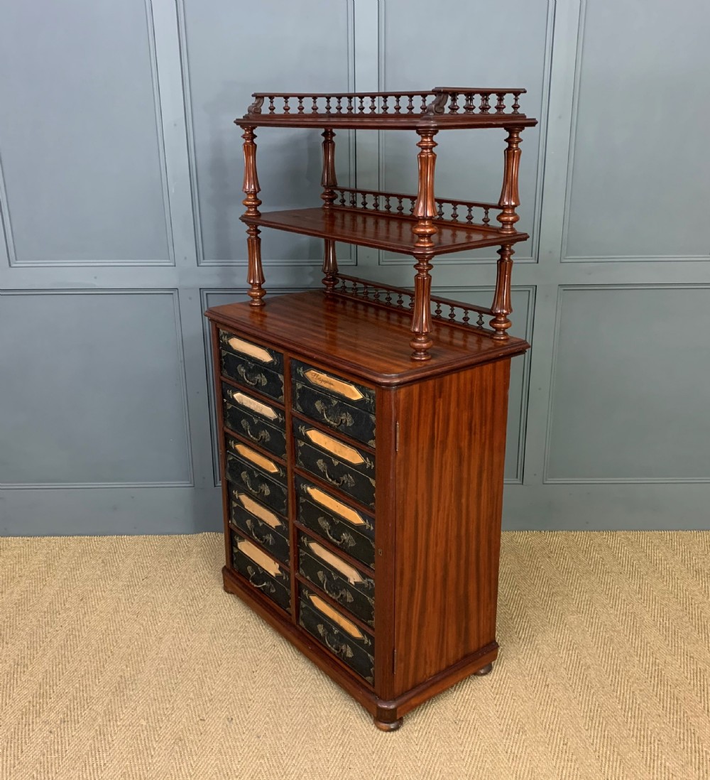 19th Century Mahogany Box Filing Cabinet View XVII