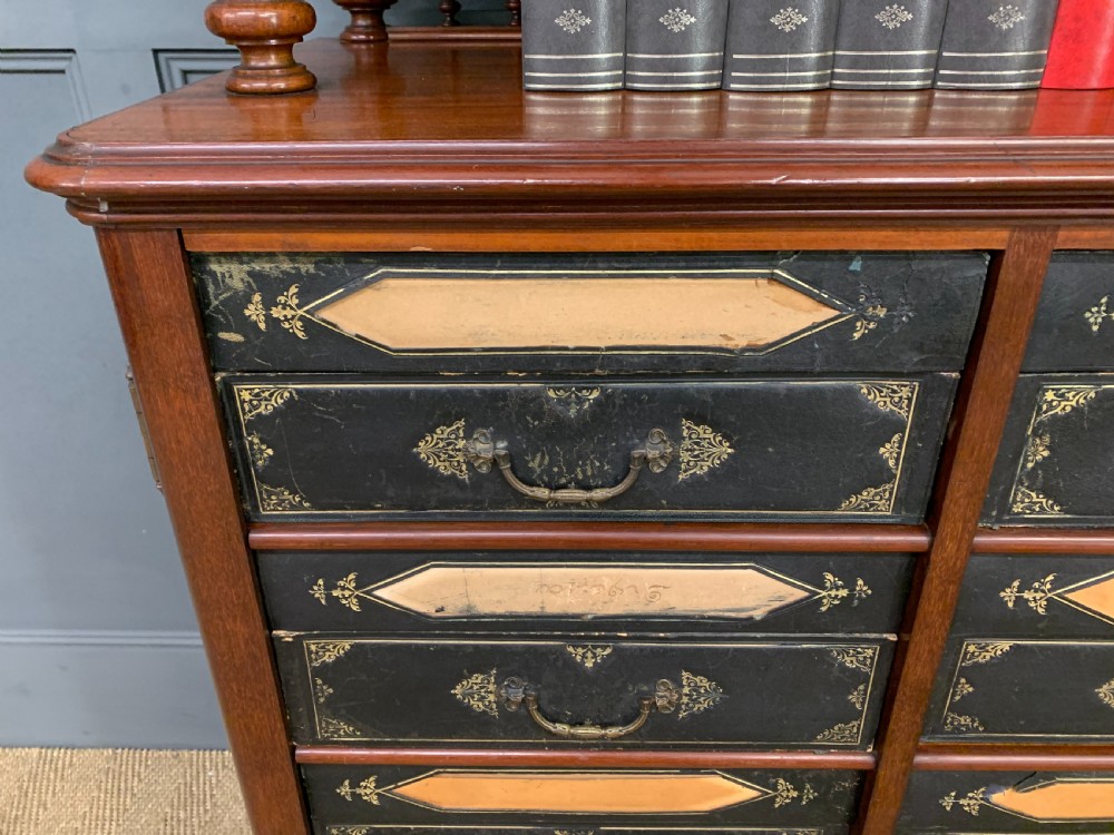 19th Century Mahogany Box Filing Cabinet View XVIII