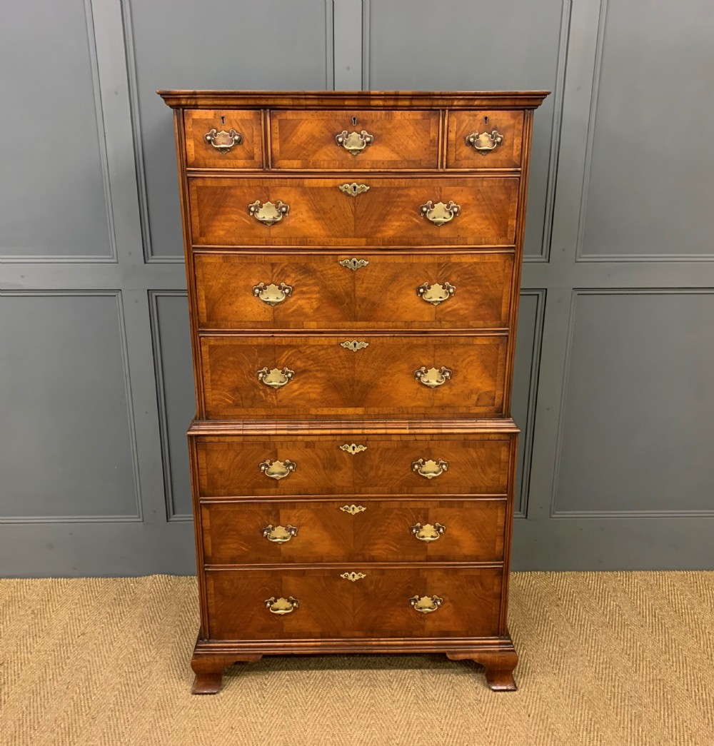 Burr Walnut Chest on Chest View II