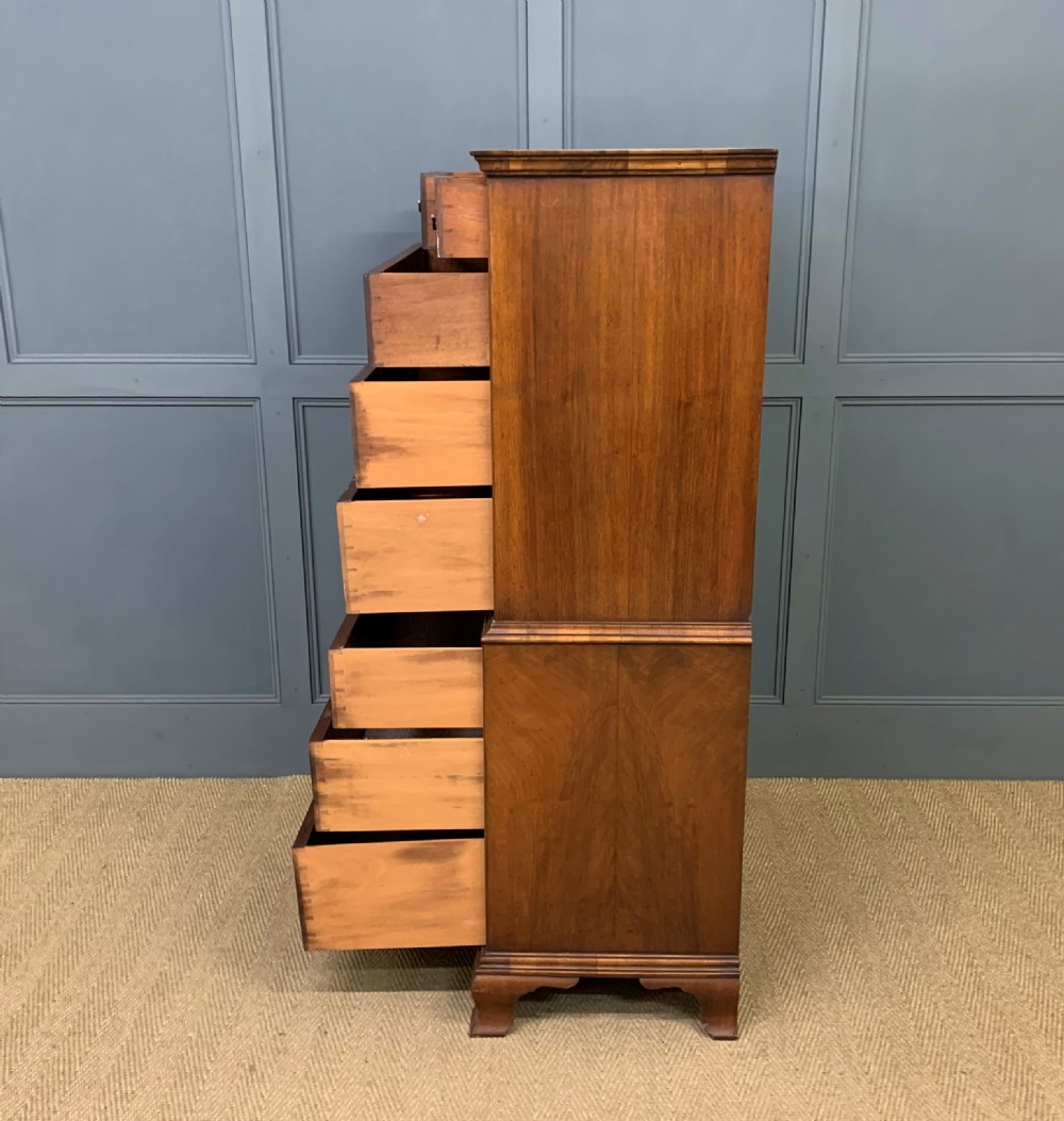 Burr Walnut Chest on Chest View V