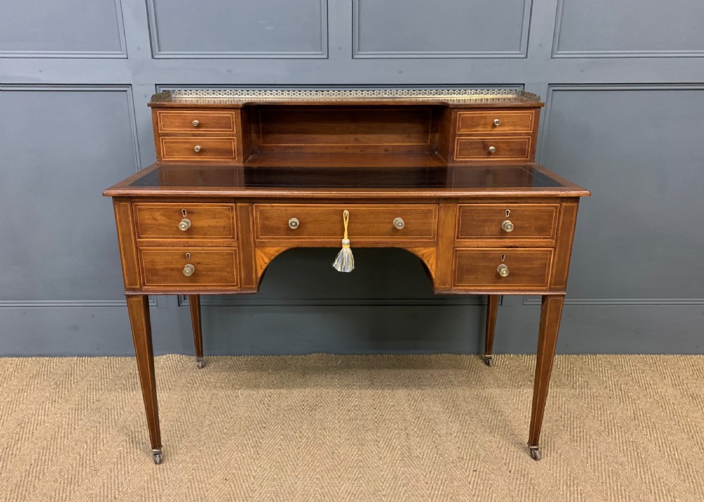 Edwardian Inlaid Mahogany Writing Desk View VI