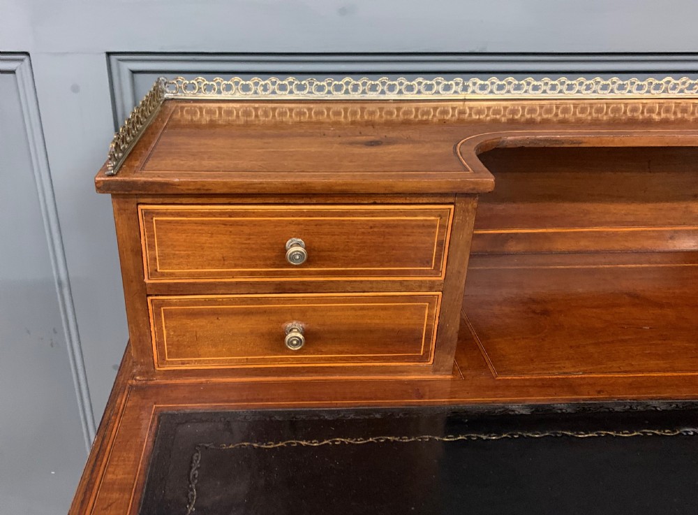 Edwardian Inlaid Mahogany Writing Desk View VIII