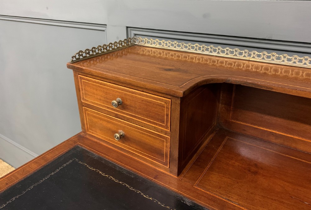 Edwardian Inlaid Mahogany Writing Desk View IX