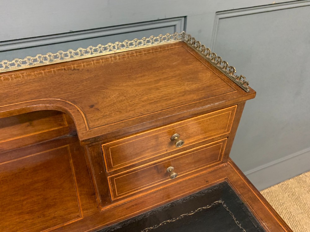 Edwardian Inlaid Mahogany Writing Desk View XI