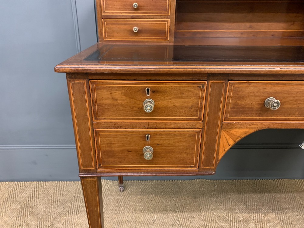 Edwardian Inlaid Mahogany Writing Desk View XIII