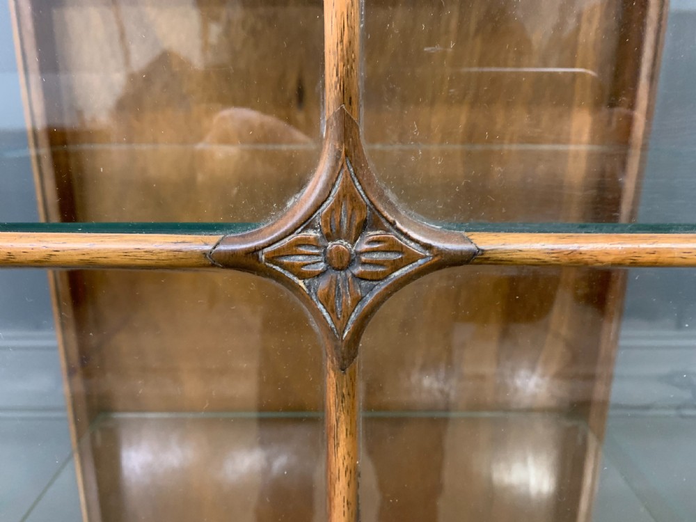 Slender Burr Walnut Display Cabinet View VIII
