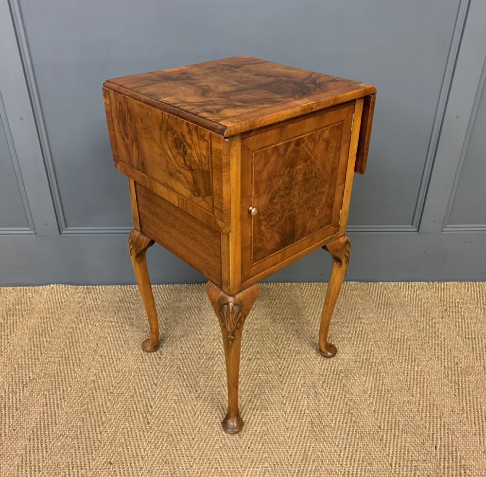 Burr Walnut Night Cupboard