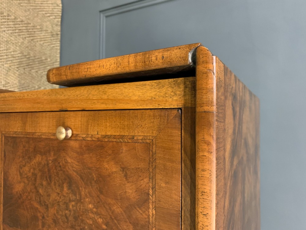 Burr Walnut Night Cupboard View V