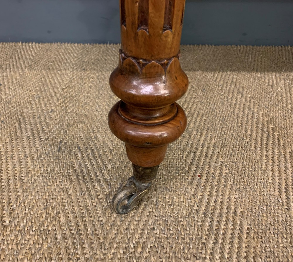 Victorian Burr Walnut Writing Table View IX