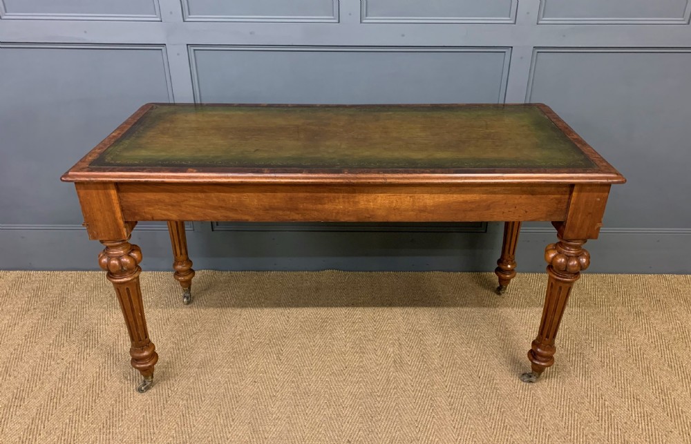 Victorian Burr Walnut Writing Table View XV