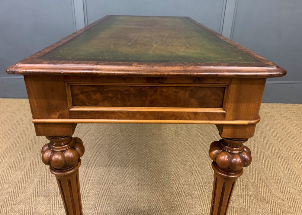 Victorian Burr Walnut Writing Table View XVI