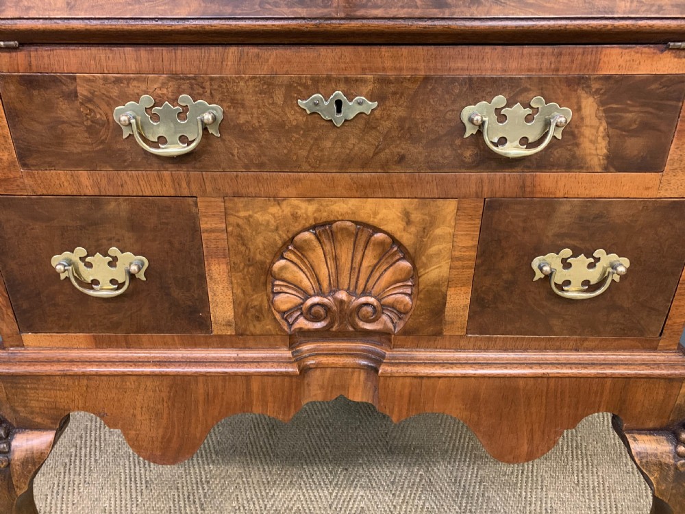 Queen Anne Style Burr Walnut Bureau View IX