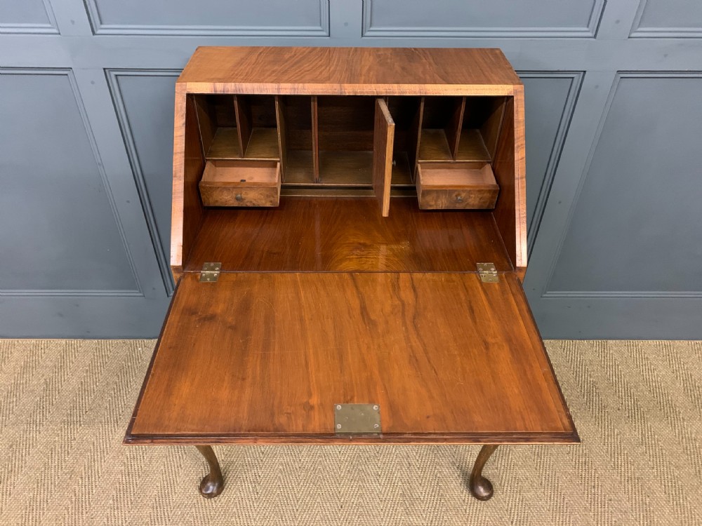 Queen Anne Style Burr Walnut Bureau View XII