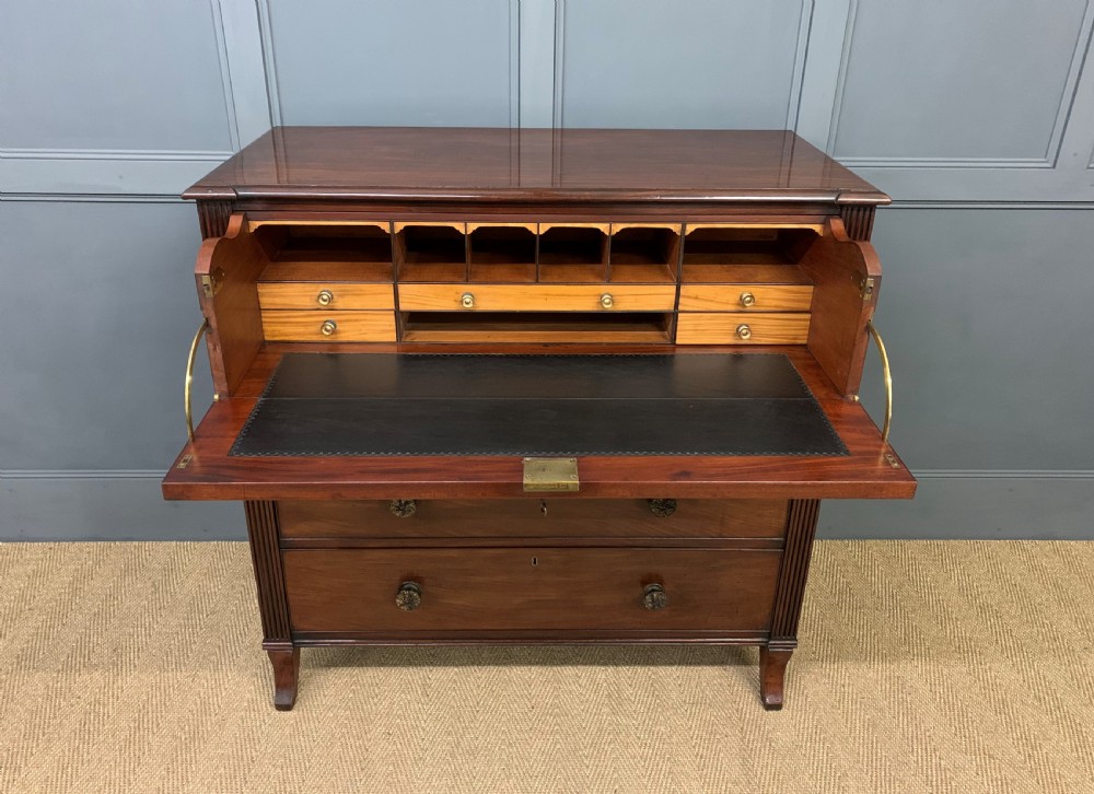 Georgian Mahogany Secretaire Chest of Drawers View II