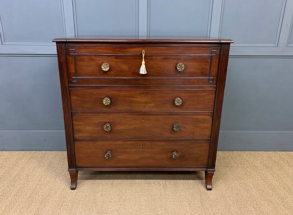 Georgian Mahogany Secretaire Chest of Drawers View VI
