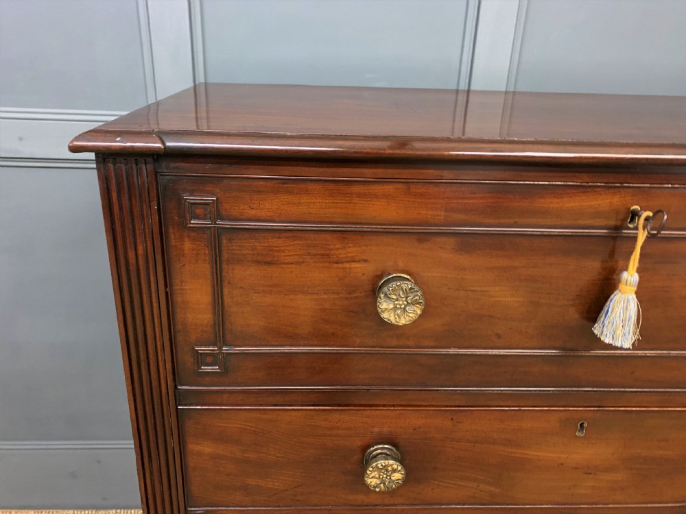 Georgian Mahogany Secretaire Chest of Drawers View VII