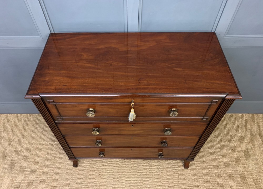 Georgian Mahogany Secretaire Chest of Drawers View XI