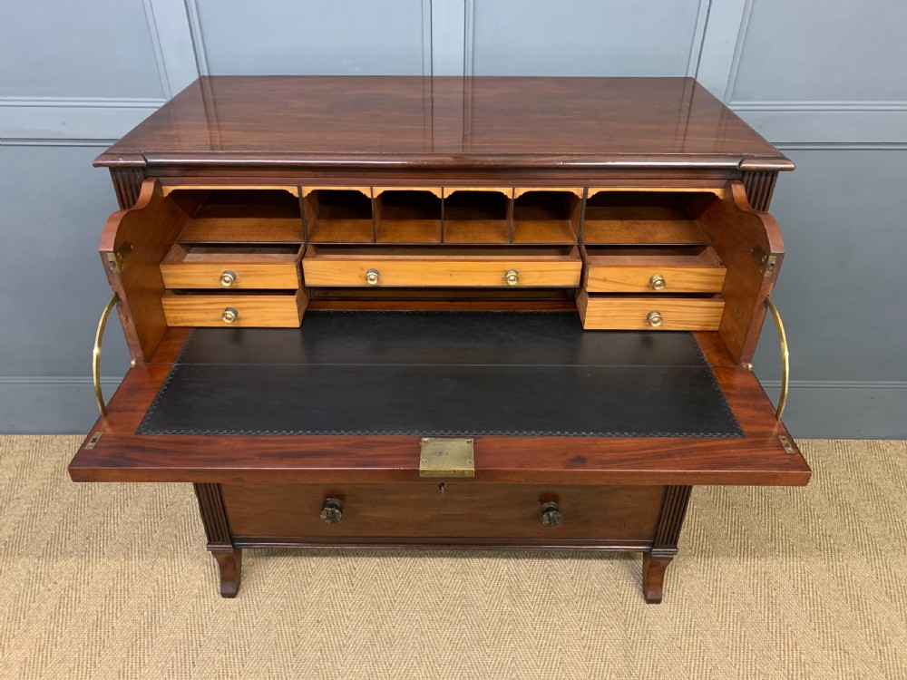 Georgian Mahogany Secretaire Chest of Drawers View XV