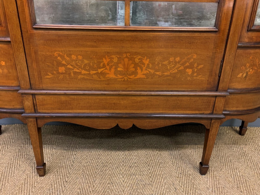 Maple and Co Inlaid Mahogany Display Cabinet View VII
