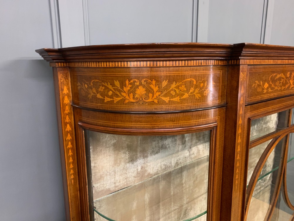 Maple and Co Inlaid Mahogany Display Cabinet View IX