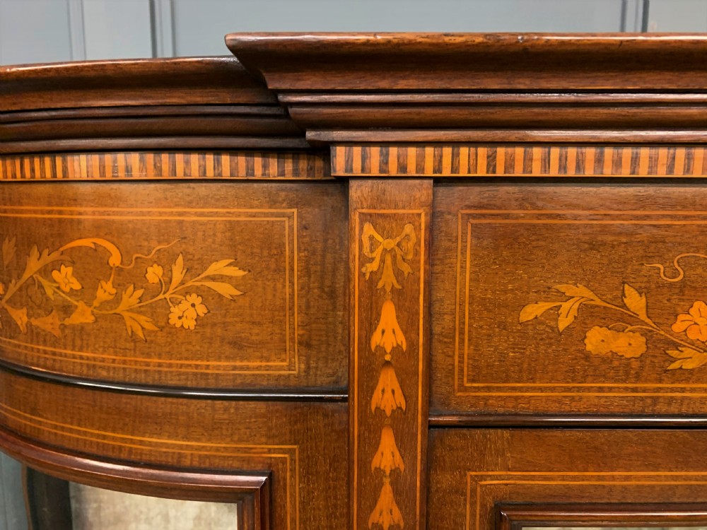 Maple and Co Inlaid Mahogany Display Cabinet View X