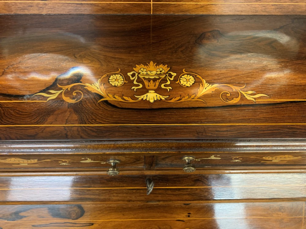 Inlaid Rosewood Bureau De Dame View VIII