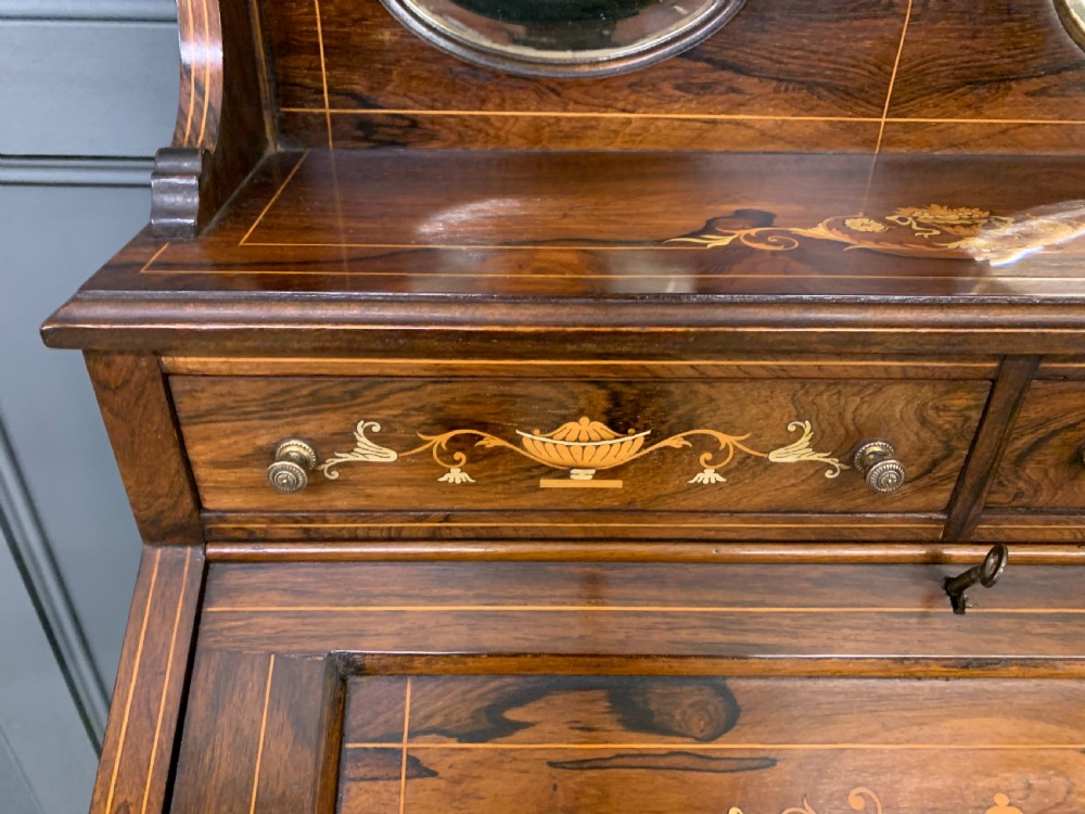 Inlaid Rosewood Bureau De Dame View X