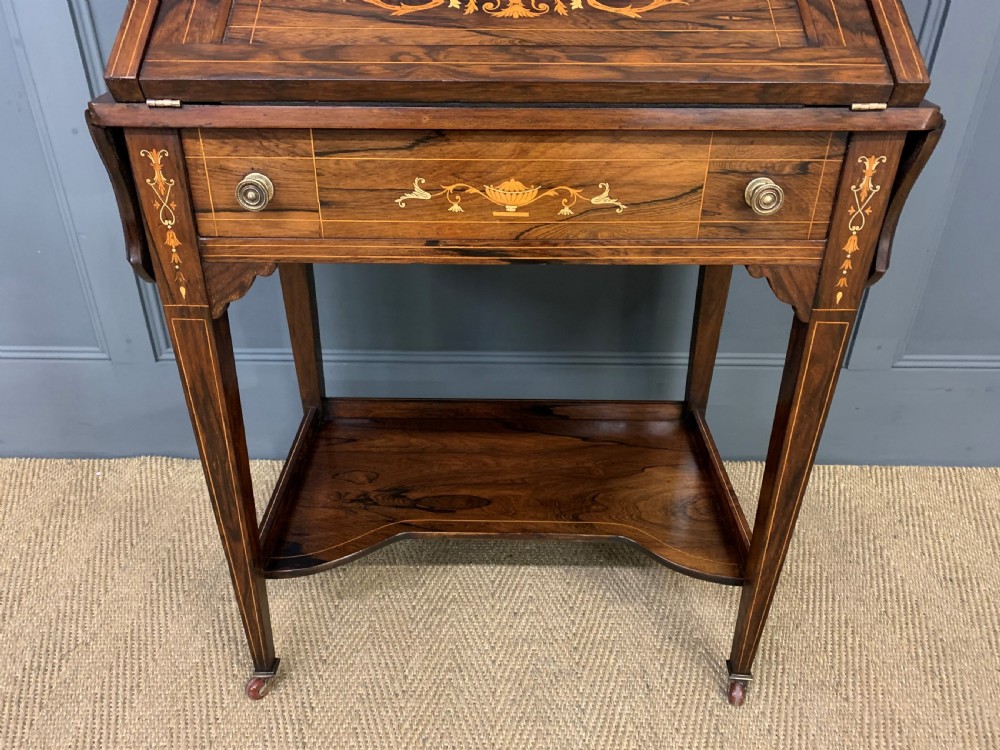 Inlaid Rosewood Bureau De Dame View XI