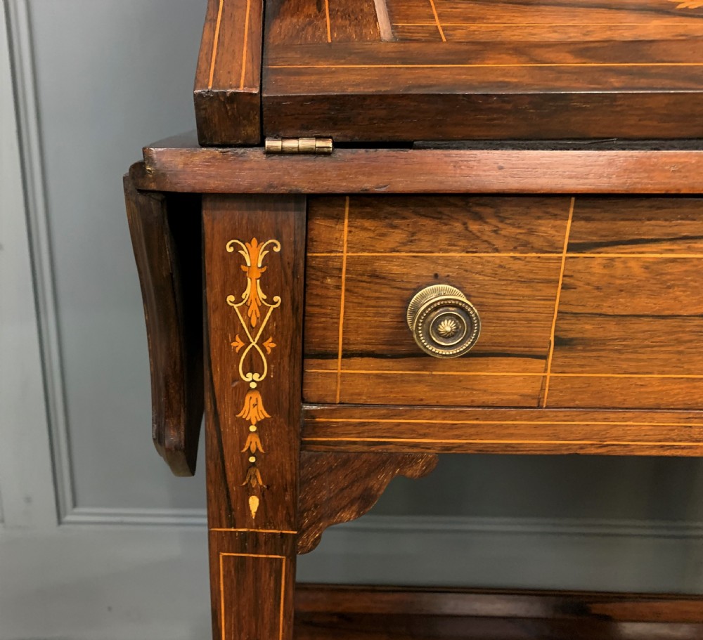 Inlaid Rosewood Bureau De Dame View XVI