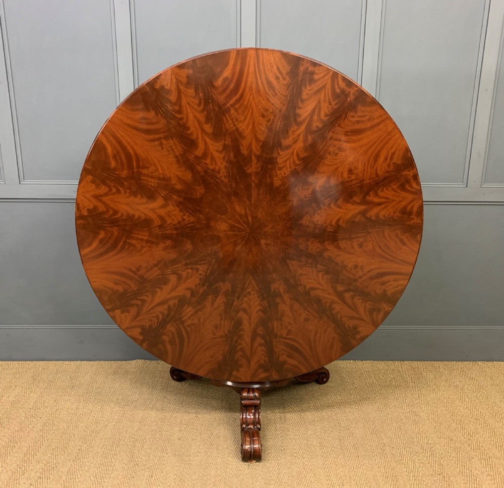 Flame Mahogany Segmented Top Centre Table