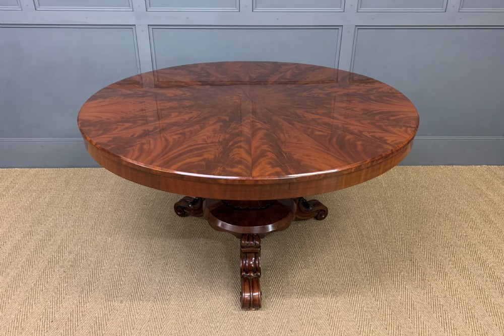 Flame Mahogany Segmented Top Centre Table View II