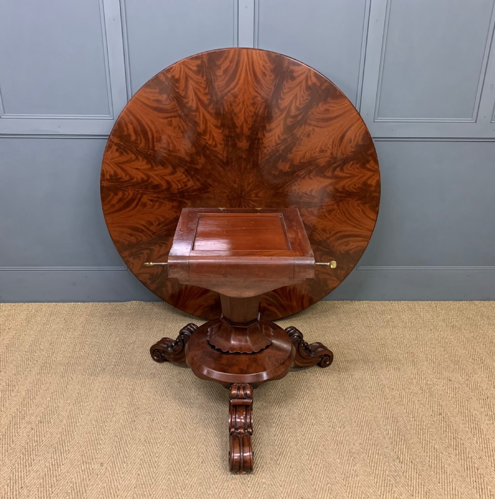 Flame Mahogany Segmented Top Centre Table View VI