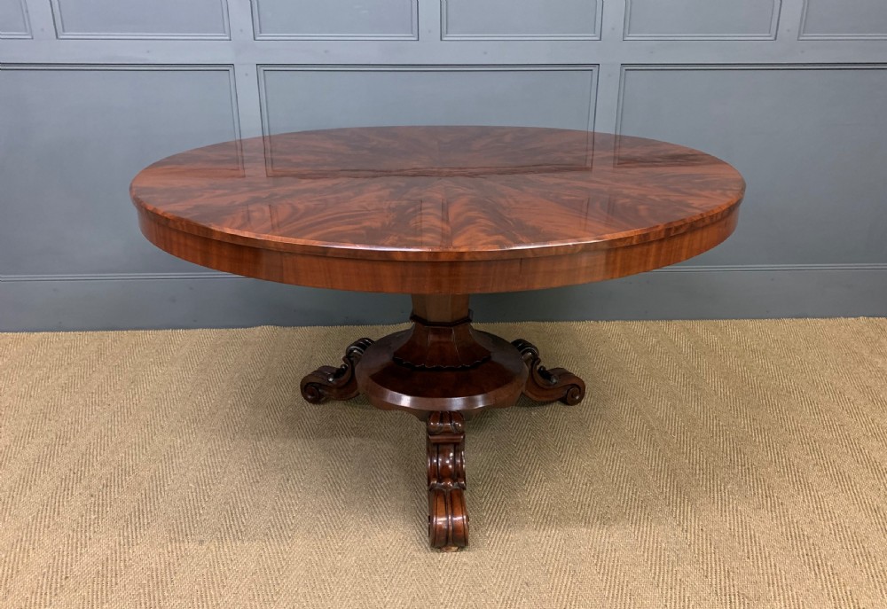 Flame Mahogany Segmented Top Centre Table View VII