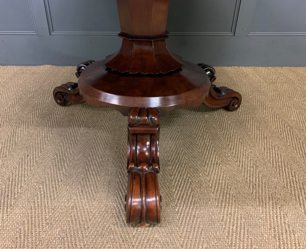Flame Mahogany Segmented Top Centre Table View IX