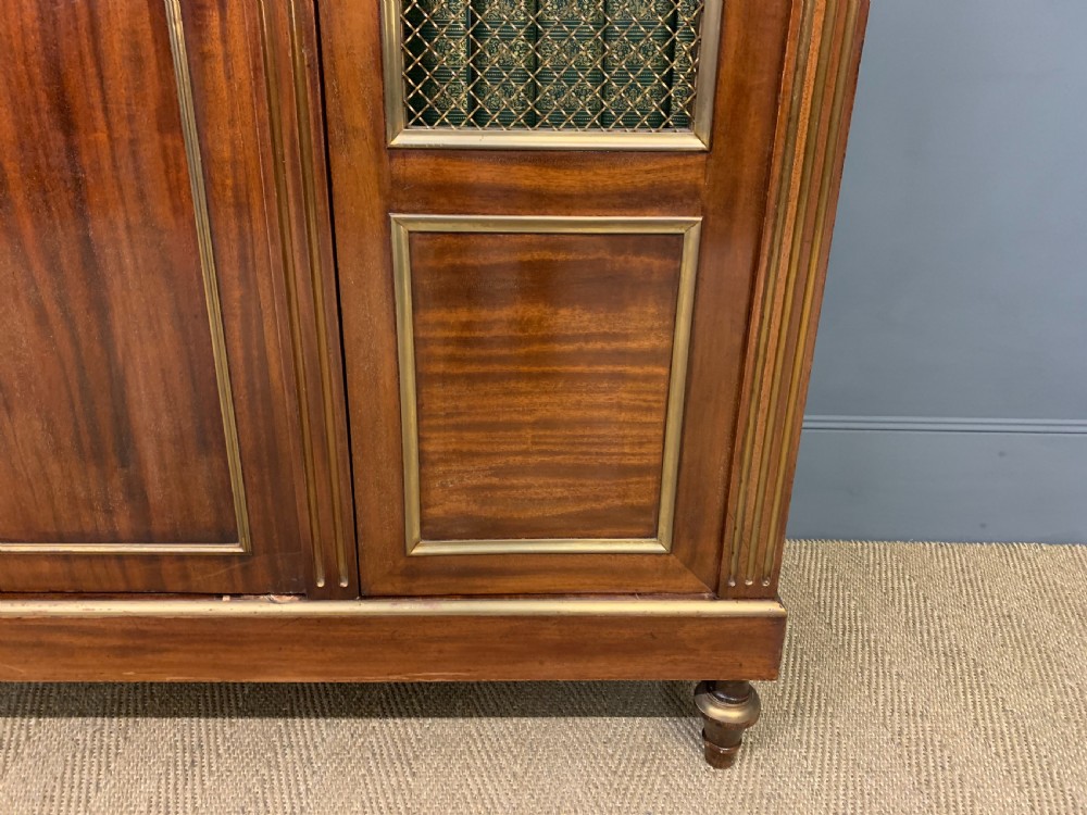 French Mahogany Brass Inlaid Bookcase View IV