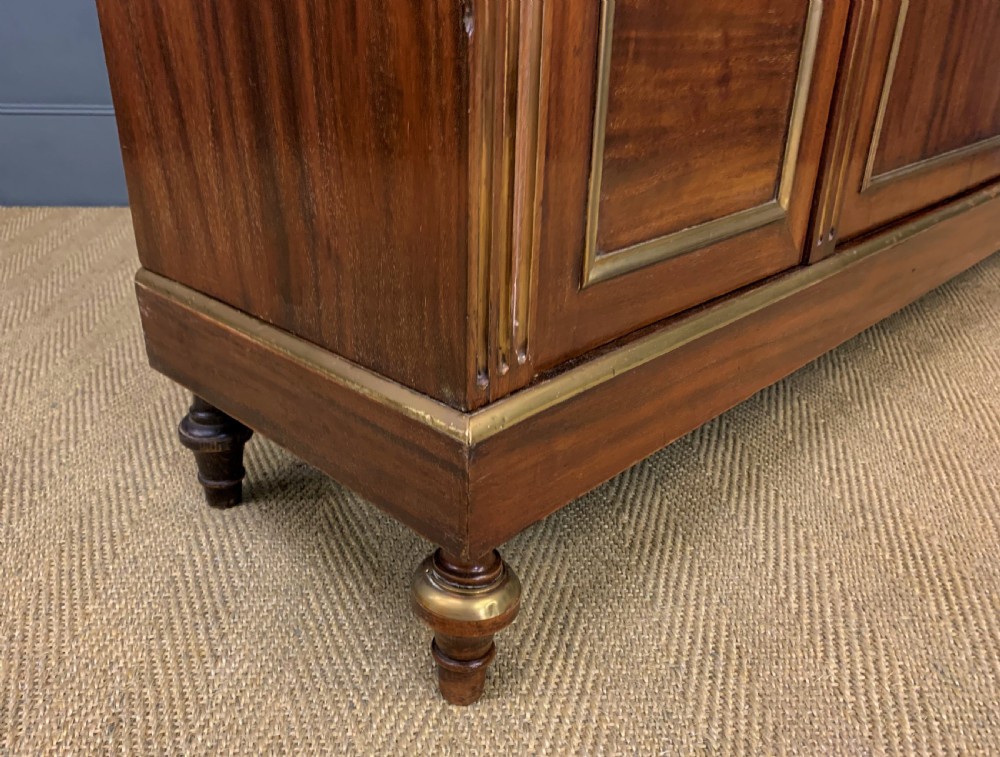 French Mahogany Brass Inlaid Bookcase View X