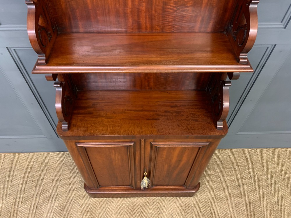 Victorian Mahogany Waterfall Bookcase View II