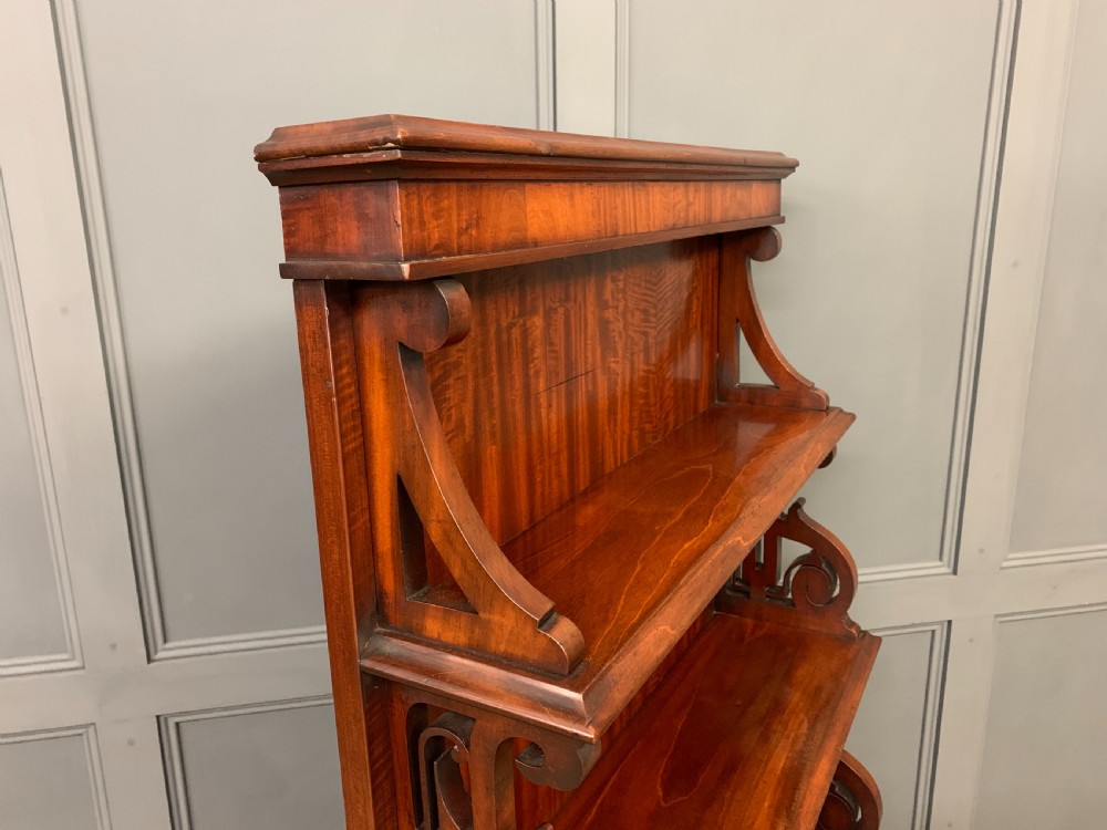 Victorian Mahogany Waterfall Bookcase View IX
