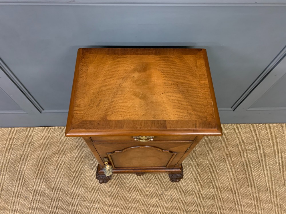 Burr Walnut Bedside Cupboard View III