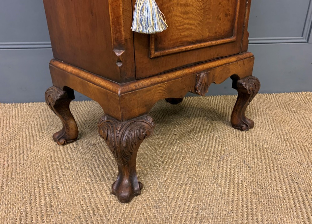Burr Walnut Bedside Cupboard View V