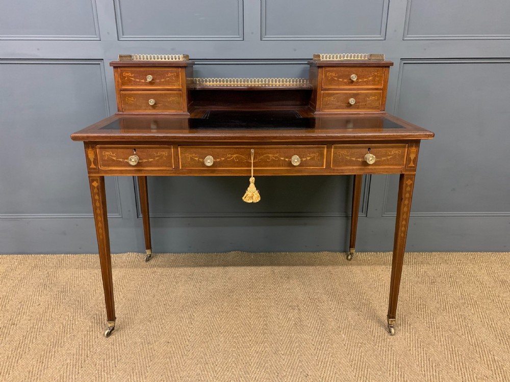 Edwards and Roberts Inlaid Mahogany Writing Desk View VII