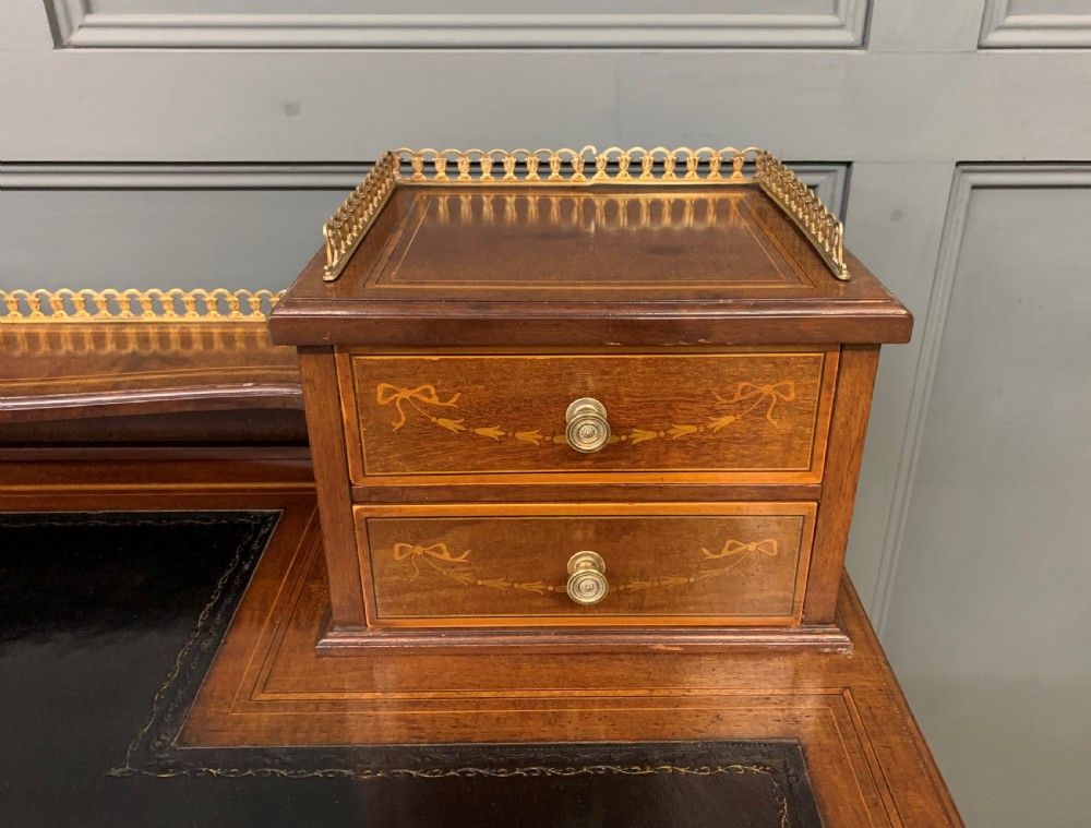 Edwards and Roberts Inlaid Mahogany Writing Desk View VIII